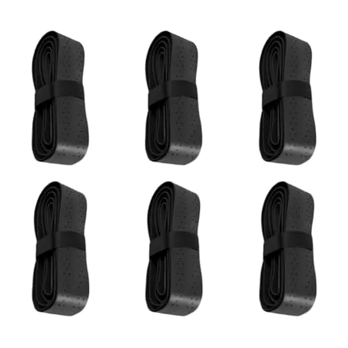 Stück Schwarz Griffband Badmintonschläger,Tennis,Badminton,Griffbänder, Tennisschläger,Grip,Tape,Selbstklebend,Anti-Rutsch,Badmintonschläger,Racket,Soft,Tapes,Overgrip für Badminton,Squash Schläger 6