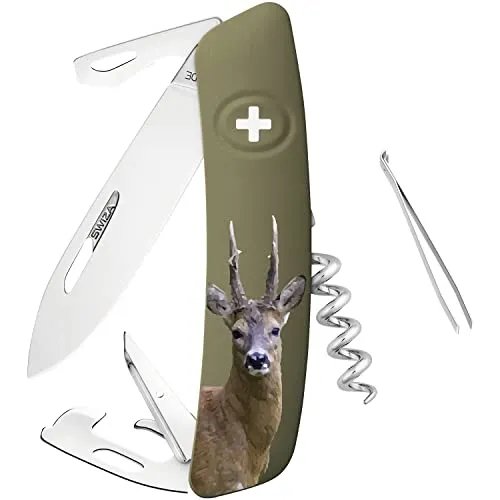 SWIZA Taschenmesser Klappmesser D05 - Vielseitiges Multitool - Taschenmesser mit 12 Funktionen, inklusive korrosionsbeständiger Klinge und Sicherheitsarretierung. Ideal für Outdoor-Aktivitäten und handwerkliche Arbeiten.