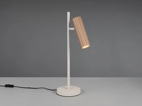 LED Tischlampe Grau mit schwenkbarem Spot Braun – Modern und vielseitig - Elegante LED Tischlampe mit schwenkbarem Spot für gezielte Lichtausrichtung. Ideal für Home-Office oder Leseecke, dimmbar in 3 Stufen und modern im Design.