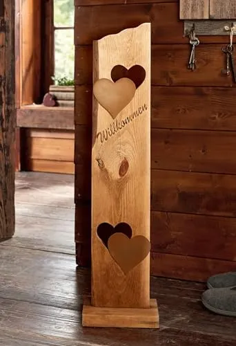 Produktbild Dekoleidenschaft Dekosäule Willkommen aus Holz