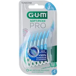 GUM SOFT-PICKS PRO Interdentalbürsten Small - Arzneimittel zur Zahnzwischenraumreinigung, ultraweiche und flexible Bürsten für empfindliche Zähne, effektive Entfernung von Plaque und Speiseresten, inklusive praktischem Reise-Etui.