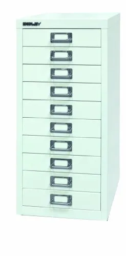 BISLEY MultiDrawer™ L2910 Schubladenschrank - Büromöbel mit 10 Schubladen für eine ordentliche Ablage; aus robustem Stahl, 5 Jahre Garantie und bereits aufgebaut geliefert.