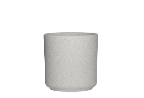 Hakbijl Glass Blumentopf Keramiktöpfe, Höhe: 15cm, Farbe: Weiß, Motiv: Gesprenkelt