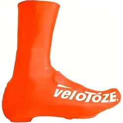 veloToze Überschuhe Road 2.0 Gummi orange Größe M - Wasserdicht und Warm - Schützen Sie Ihre Rennradschuhe mit diesen 100 % wasserdichten Überschuhen. Das flexible Design sorgt für eine perfekte Passform und hält Ihre Füße bei jedem Wetter warm und trocken.