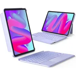 Inateck Tastatur Hülle für iPad Air 11 Zoll M3/M2 (2025/2024) - Tastaturhülle für iPad Air 11 Zoll, abnehmbares Touchpad mit 7-farbiger Beleuchtung und 5 Aufstellmodi für maximales Arbeiten und Entertainment.