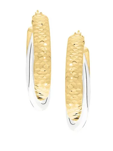 My Gold Damen Creolen Ohrringe Gold 333 Gelbgold Weissgold (8 Karat) - Ohrringe für Damen aus 333er Gelbgold & Weißgold, mit einem besonderen Design, das die Blicke auf sich zieht. Kommt im eleganten Etui und mit Echtheitszertifikat.