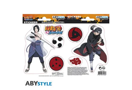 ABYstyle Sticker NARUTO SHIPPUDEN - Stickers - 16x11cm/ 2 sheets - Sasuke/ Itachi