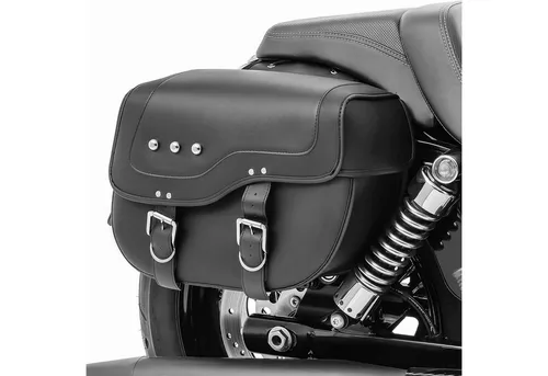 Craftride Satteltasche für Honda Shadow VT 750/600/125 C VH4 - schwarz - Hochwertige Satteltasche aus wasserabweisendem Kunstleder, ideal für Chopper und Cruiser. Langlebig, UV-beständig und mit einstellbarem Mittelteil für optimale Anpassung.