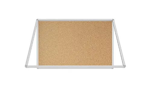 ALLboards Kork-Schaukasten mit Aluminiumrahmen 120x90cm, Kork-Kasten Kork-Informationstafel Kork Acrylglas