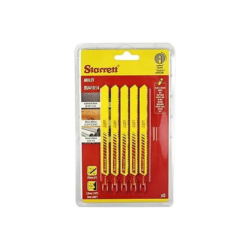 Starrett Stichsägeblatt-Set - 5er-Pack Sägeblatt für Mehrzweckschnitte - BU41014-5