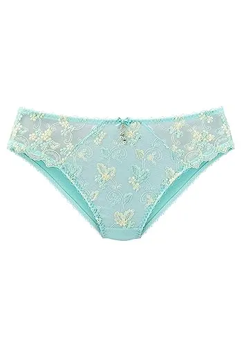 LASCANA Damen Slip, Gr. 40/42, bunt (mint, gelb) in gelb von LASCANA
