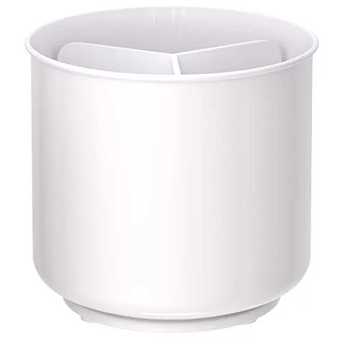 Küchenutensilien Behälter, drehbar | extra großer Behälter zur Küchenhelfer Aufbewahrung mit abnehmbarer Trennwand | Küchenutensilienhalter & Kochbesteck Organizer, spülmaschinenfest & rostfrei