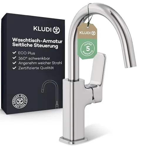 Kludi X3 Waschtischarmatur mit seitlicher Steuerung von Kludi