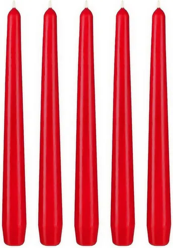 BRUBAKER Spitzkerze Premium Kerzen Set - bis zu 7,5 Stunden Brenndauer pro Kerze (Leuchterkerzen, 5-tlg., Halterkerzen Deko), 24 cm Tafelkerzen für Kerzenständer und Kronleuchter