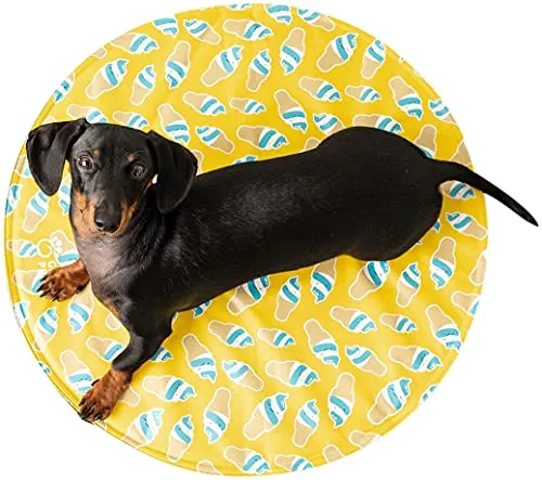 GF Pet 79g68626 ELASTOFIT Runde Kühlmatte - Gelb - S/M, Gelb