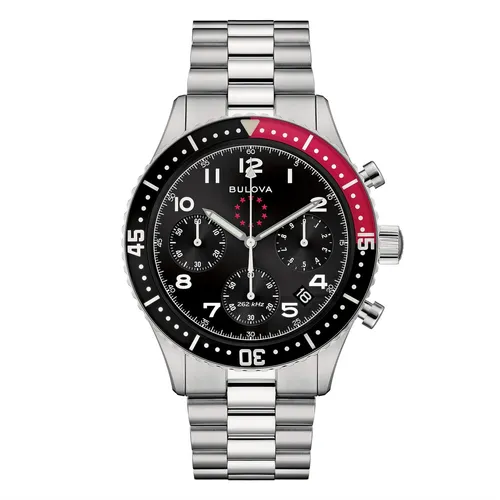 Armbanduhr Bulova Herr Marine Star Crono in Stahl 98B451