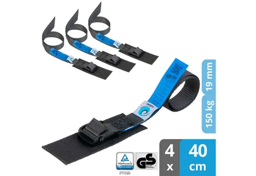 valonic Spanngurt Spanngurte Klemmschloss SG-110 (4 Stück) in schwarz von valonic