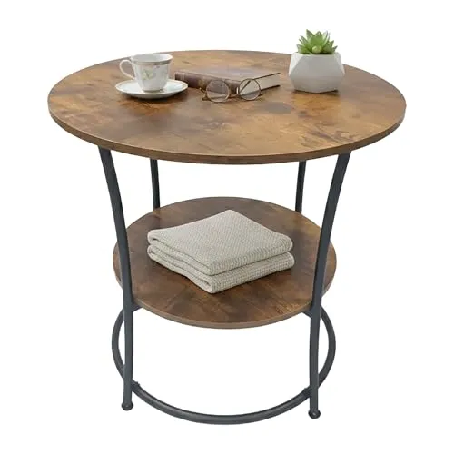 Beistelltisch Sofatisch Couchtisch mit 2 Ablagen