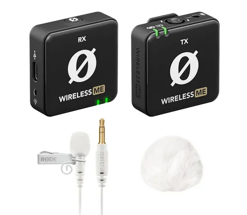 RØDE Wireless ME Mikrofon Set mit Lavalier GO und Windschutz - Digitales Drahtlos-Mikrofonsystem für kristallklare Audioqualität bis 100 m Reichweite, ideal für Videofilmer, Präsentationen und Interviews.