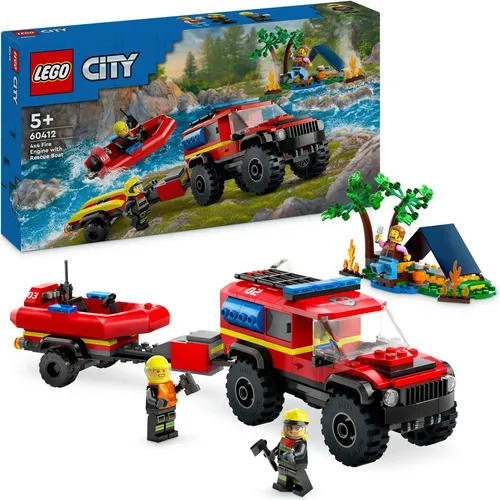 LEGO City Feuerwehrgeländewagen mit Rettungsboot (60412)