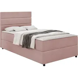 Mirjan24 Rosa Boxbett 120x200 cm - Elegantes Boxspringbett mit Bettkasten und H3 Härtegrad, ideal für erholsamen Schlaf und platzsparende Aufbewahrung. Perfekt für jedes Schlafzimmer.