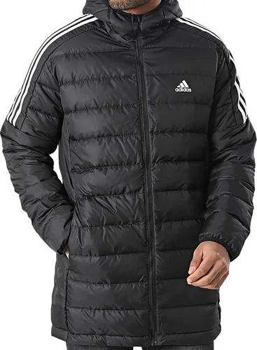 adidas Essentials Down Parka - Herren Daunenjacke Schwarz GH4604, XXL - Outdoorjacken mit 80% Daunenfüllung für optimale Wärme und wasserabweisenden Schutz. Länger geschnitten, ideal für kalte Tage in der Stadt und Freizeit.
