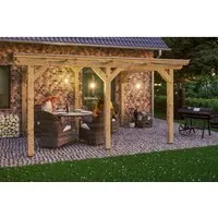 Produktbild Terrassenüberdachung SKAN HOLZ Siena 434x250 cm natur