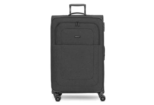 REDOLZ Large Weichschalen Koffer - 77 cm Trolley mit 4 Doppelrollen, leicht und erweiterbar für lange Reisen bis 21 Tage