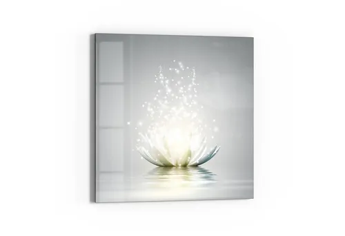 DEQORI Magnettafel 'Funkelnde Lotusblüte', Whiteboard Pinnwand beschreibbar