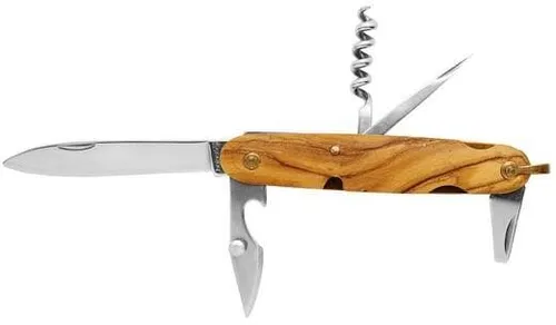 Produktbild Baladeo Volga Taschenmesser, 6 Funktionen, Olivenholzgriff