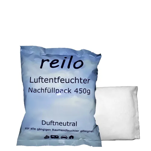 1x 450g reilo Raum- Luftentfeuchter Granulat im Vliesbeutel