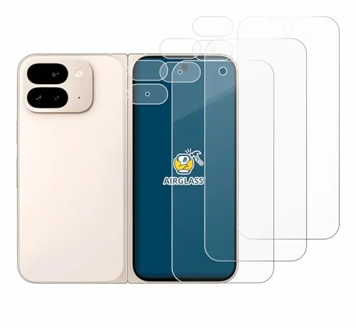 BROTECT (3 Stück Schutzglas für Google Pixel 9 Pro Fold (Display+Kamera) Schutzfolie Made in Germany Panzer Folie Glas Displayschutz [ 9H, Anti-Fingerprint]