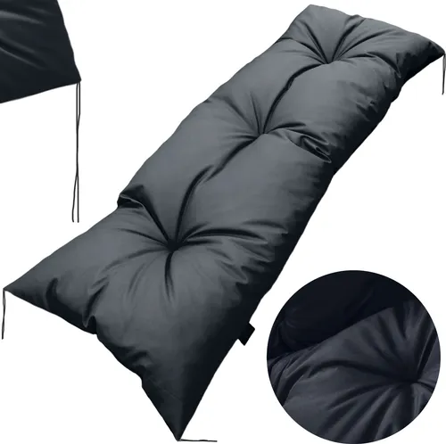 Sitzkissen Gartensofakissen Palettenkissen Gesteppte Kissen gefüllt 120x40 CM Schwarz