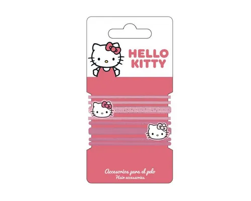 Hello Kitty Haargummis für Mädchen, 8 Stück, Rosa, Dekoration für Kinder, offizielles Sanrio Design