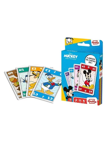 Disney Shuffle Card Game 4in1 Mickey & Friends von Disney