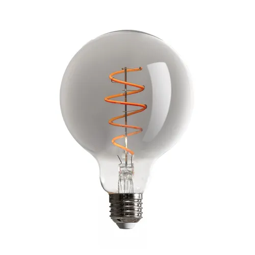 LED Spiral Filament G95 Globe 5W E27 Rauchglas 130lm extra warm 1800K DIMMBAR