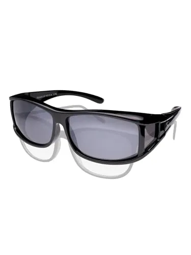 ActiveSol Überzieh-Sonnenbrille Classic für Herren, polarisiert mit Seitenfenster - Ideal für Brillenträger: Diese Überbrille passt über Korrekturbrillen und bietet zusätzlichen Blendschutz. Polarisierte Linsen sorgen für entspanntes Sehen. Perfekt für Autofahren und Fahrradfahren mit UV400 Schutz.