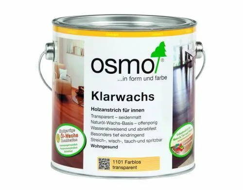 OSMO Klarwachs 1101 transparent Farblos Innen 0,75 L oder 2,5 Liter Hartholz