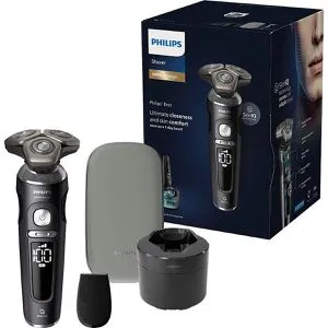 Philips Shaver S9000 Prestige SP9840/32 - Folienrasierer für Herren, Anpassung der Geschwindigkeit an Bartdichte und mit Präzisionstrimmer für perfekte Pflege