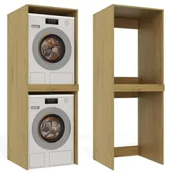 POLA TWIN Badezimmer Waschmaschinen- und Trocknerschrank EICHE ARTISAN