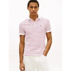 Tommy Hilfiger Poloshirt 1985 SLIM POLO Markenstickerei, aus Baumwoll-Piqué
