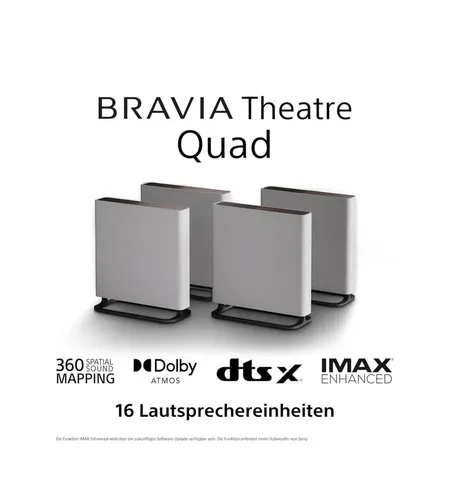 Sony BRAVIA Theatre Quad Surround Soundsystem - 360 Spatial Sound für ein immersives Kinosound-Erlebnis, ideal für Film-, Musik- und Gaming-Enthusiasten