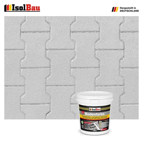 Bodenfarbe Betonfarbe Steingrau 1,5 kg Bodenbeschichtung Fußbodenfarbe RAL Farbe