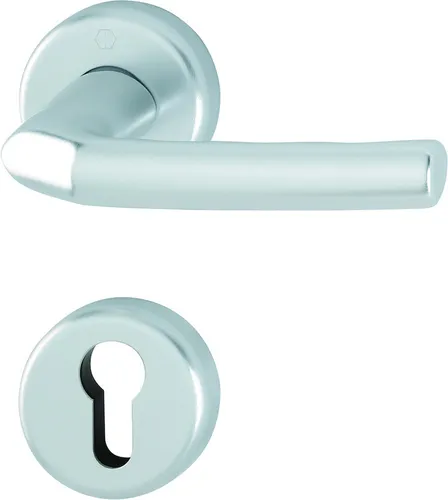 HOPPE Drückergarnitur mit Rosetten Birmingham 1117/17KV/17KVS, Aluminium 3067315