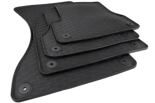 kfz-premiumteile24 Gummimatten Kompatibel mit A6 A7 (4G C7) A6 Allroad Baujahr 04/2011-01/2018 Fußmatten Allwetter Automatten Premium Qualität 100% Passgenau Schwarz