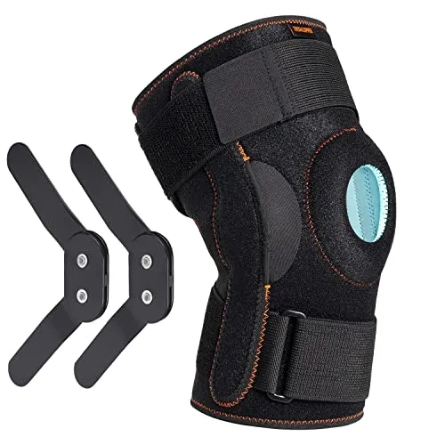 Thx4COPPER Kniestütze, Kniebandage, Einstellbare Knieschoner mit Patella Gel Pads und Doppelseitigen Seitenstabi, Knieorthesen Unterstützung für ACL, Sport, Laufen