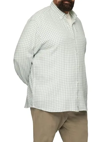 s.Oliver Langarm Hemd kariert - Hochwertiges Herrenhemd mit Kentkragen und Manschettenverschluss, ideal für elegante Anlässe oder den Alltag, Regular Fit für optimalen Tragekomfort.