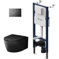 AM.PM Hänge WC Komplettset in schwarz von AM.PM
