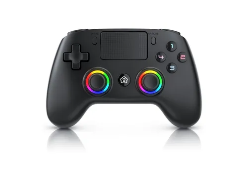 CSL Wireless Gamepad für PS4 & PC, Dual Vibration, Touchpad, 3,5 mm Klinke PlayStation 4-Controller (1 St., für Playstation 4 Pro / Slim, Makro, LED, Bluetooth, Headset Anschluss)