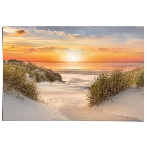 REINDERS Poster, Beautiful Dunes, Wohnzimmer, Poster, Wanddeko, Room Decor, Bilderdruckpapier, Orange, 61 x 91,5